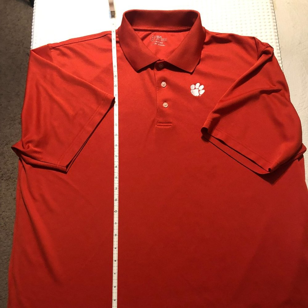 Men's Clemson Tigers Orange Polo XXL Embroidered White Tiger Paw PGA Tour Brand